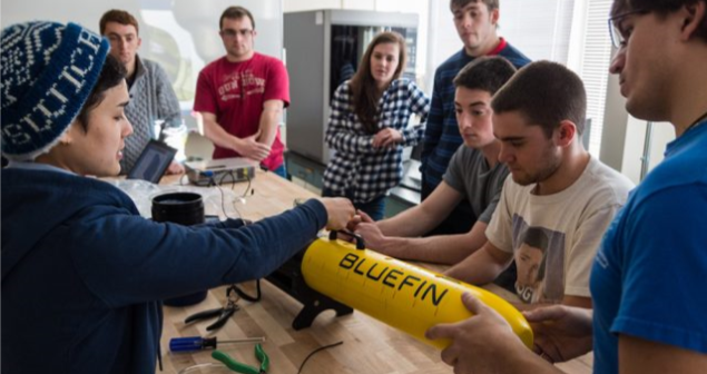 Students working on a project