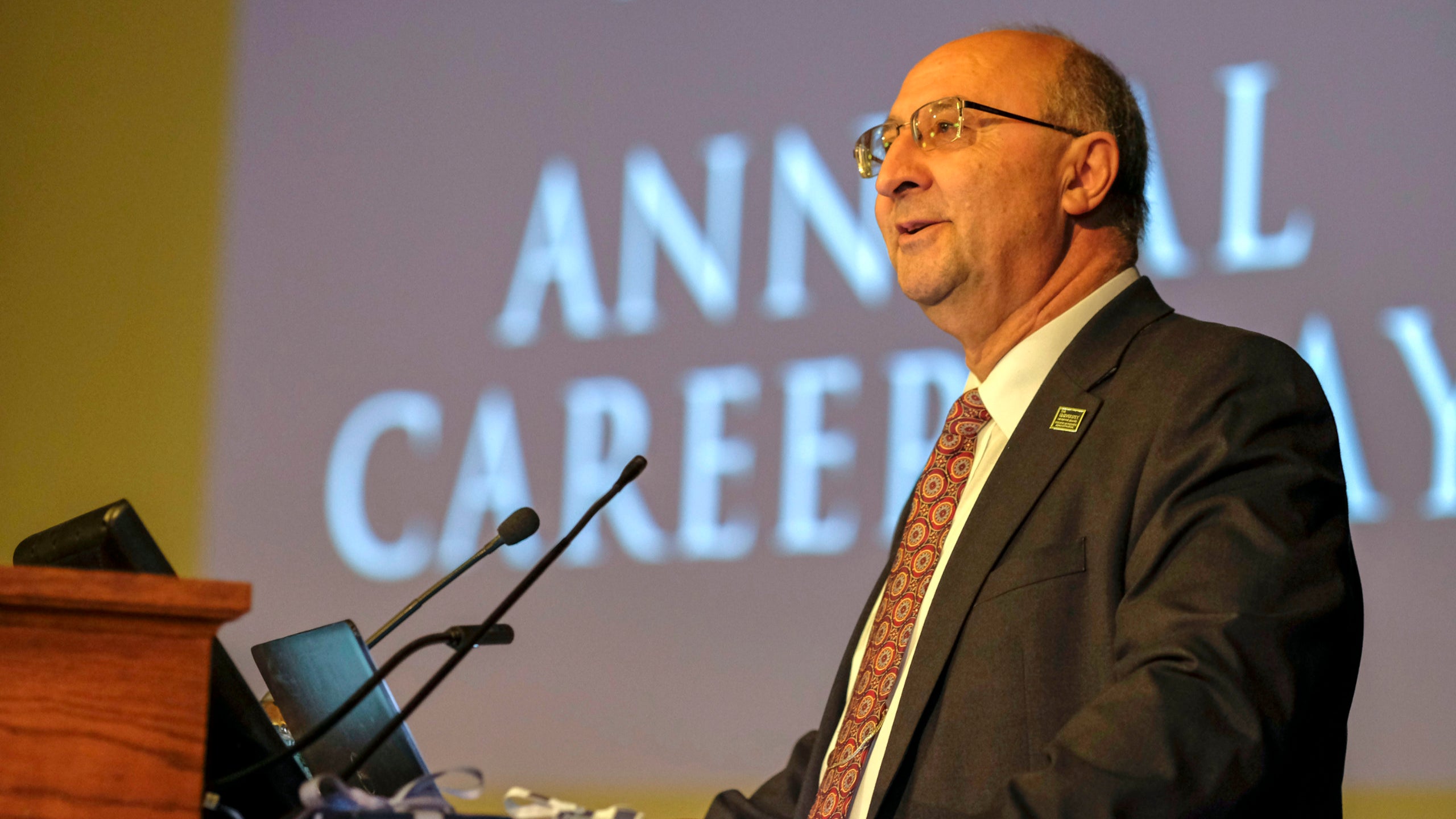 Dean Maling presenting at the annual Career Day event