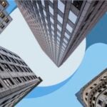URI Joins FinnTech Mass Hub image of tall buildings and blue swirl