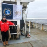 National Science Foundation Graduate Research Fellowship recipient Alyssa Lopez ’20 on a research vessel