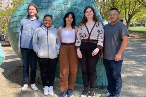 CLS and Boren Scholarship recipients: Devin Thomas, Tiffany Morel, Lilly Dessette, Delaney Patch and Brandon Yeh. (Not pictured: Barbara Lunz, Ashlynn Cunningham)