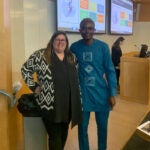 image of Kate Venturini Hardesty, left, of URI’s Cooperative Extension, is one of 13 selected nationwide to join a national workforce development network at land-grant universities. She’s shown with Kurta Beyan '22, a URI Feinstein Energy Literacy Fellow.