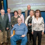 image of Lifetime Service Society inductees, from left, Gene Pollart, Peter Cornillon, Joyce Winn, Robert Schwegler, Patricia Burbank, William Ohley, Cindy Moreau and Deborah Gardiner attended the induction ceremony on Dec. 1, along with Michael Honhart (not pictured).