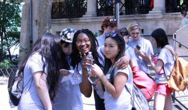 A group of Flagship students on a Flagship trip to New York