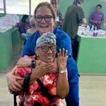 Sara Andreozzi, clinic operations specialist in the URI Speech & Hearing Centers, helped fit 400 people in need for donated hearing aids she brought on a medical mission to Panama in January.