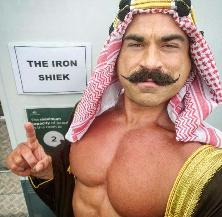 Brett Azar as The Iron Sheik. Photo courtesy Brett Azar
