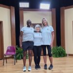 An interdisciplinary team at URI is recruiting Rhode Island women for a national study aimed at helping women 50–75 build strength, improve muscle health and preserve independence; shown, URI’s Penny Steen (middle), with Laura Goodwin and Shelly McConnell. (URI Photos)