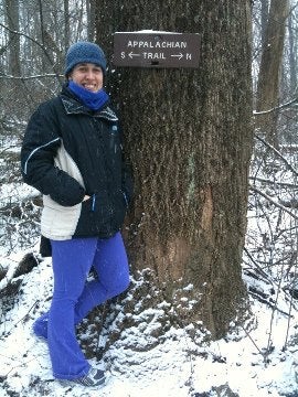 Karen hiking the Appalachian Trail in Virginia