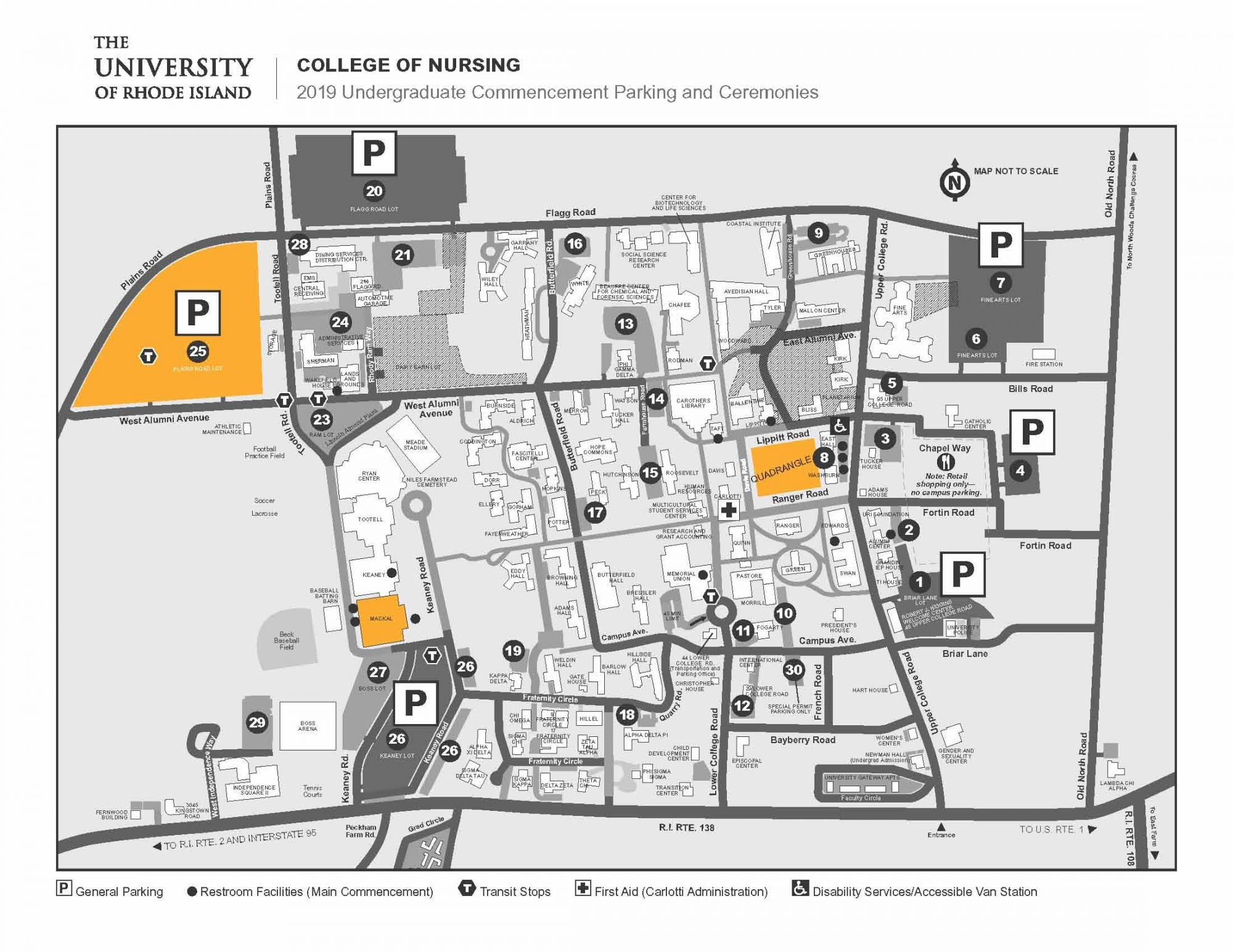 College Of Nursing Commencement   NURSING ParkingMap IMG 2000x1545 