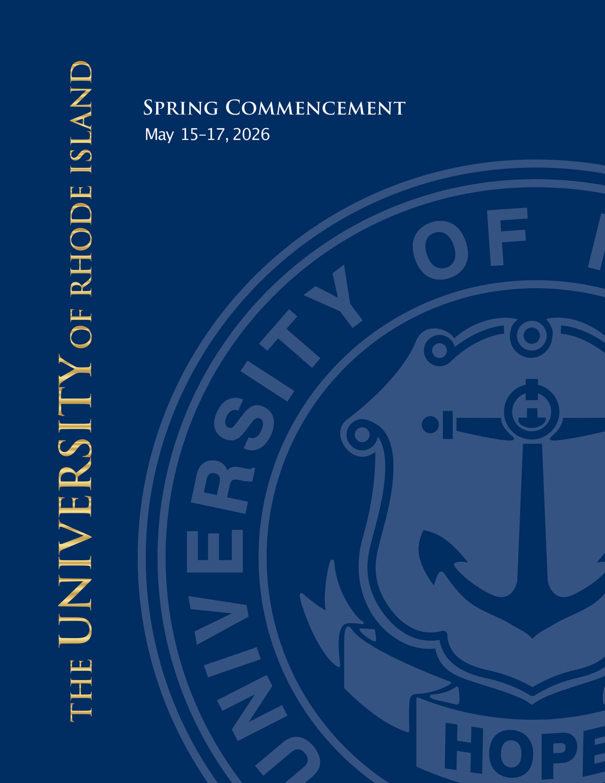 cover art for the URI Spring 2026 Commencement program