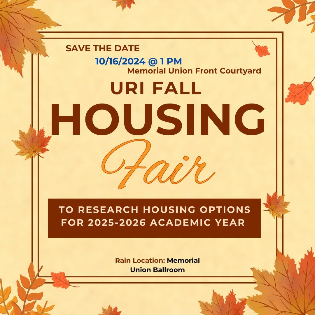 Save the Date Fall 2024 Housing Fair