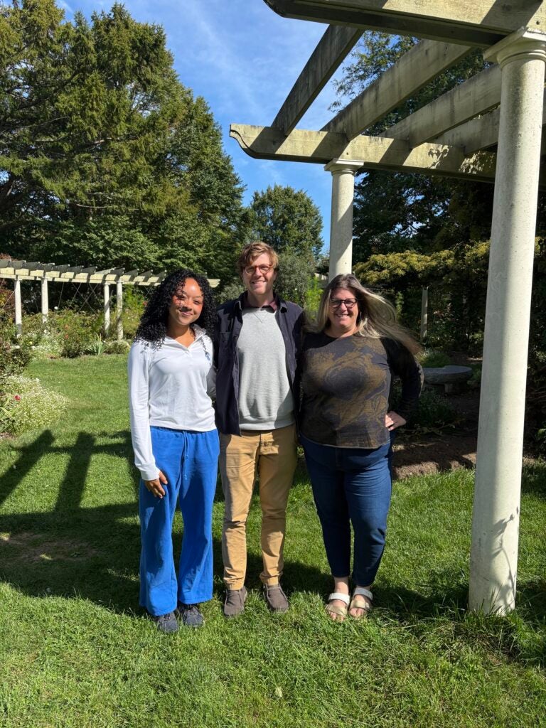 the 2026 Cooperative Extension Energy Literacy Initiative team, l-r: Anaya Farmer, geological oceanography major, Kevin Drumm, program coordinator, Kate Hardesty, program administrator