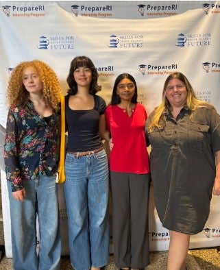 PrepareRI students with Extension Staff