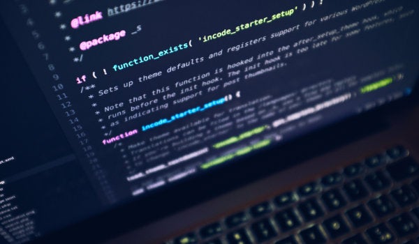 A monitor with code