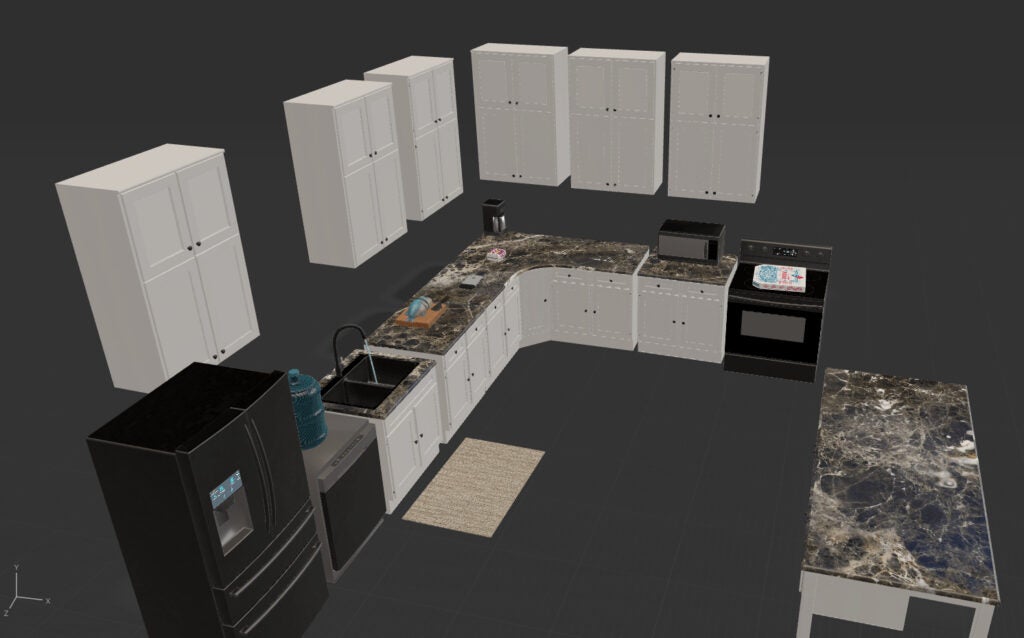 3D model of a kitchen