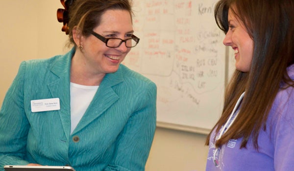 two teachers chatting