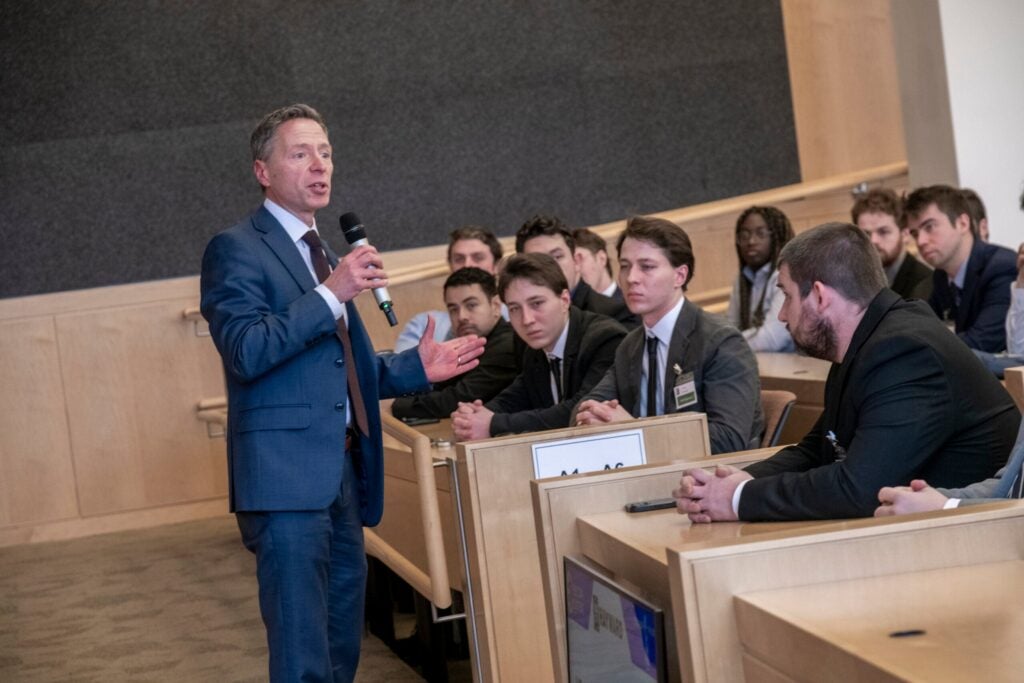 Dean Anthony Marchese speaking at the symposium