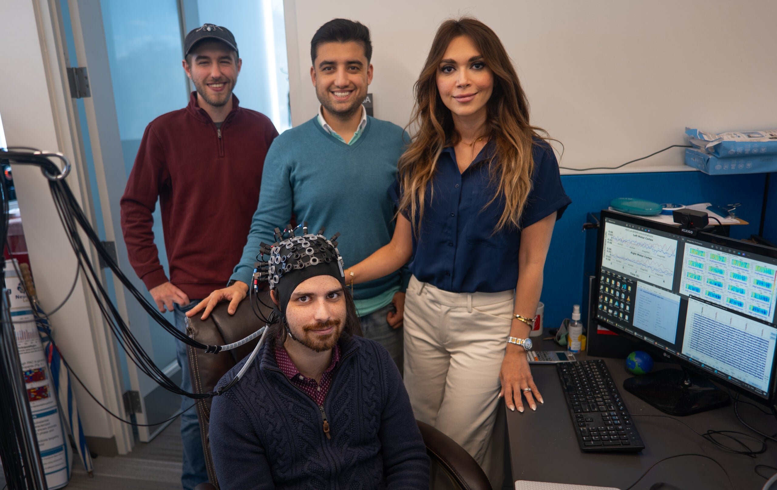 Shahriari with her team in the lab