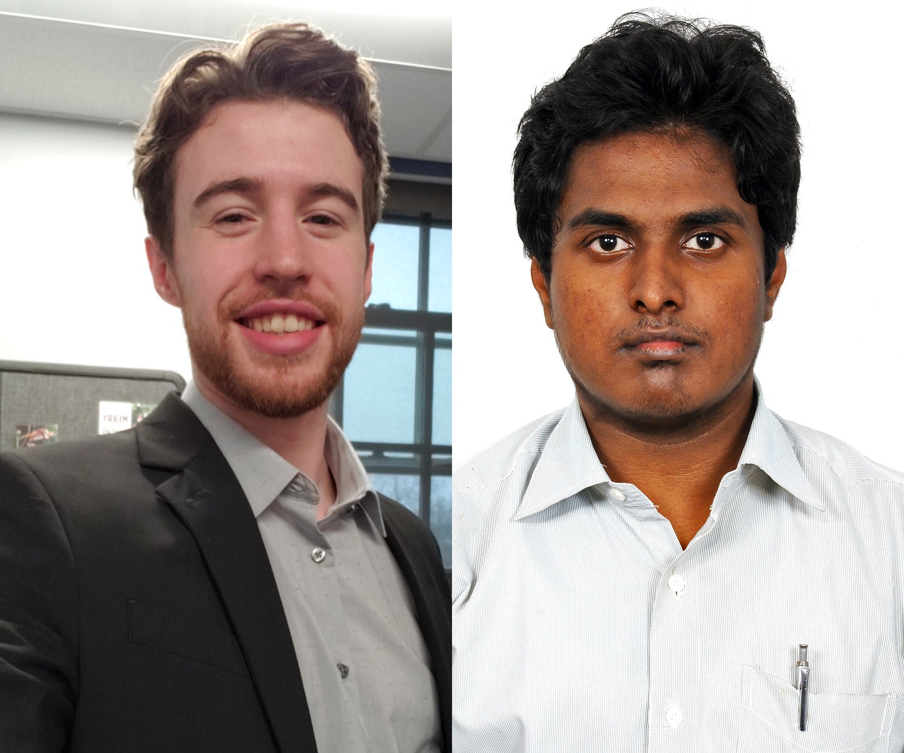 Dylan Kennedy and electrical engineering graduate student Vignesh Ravichandran