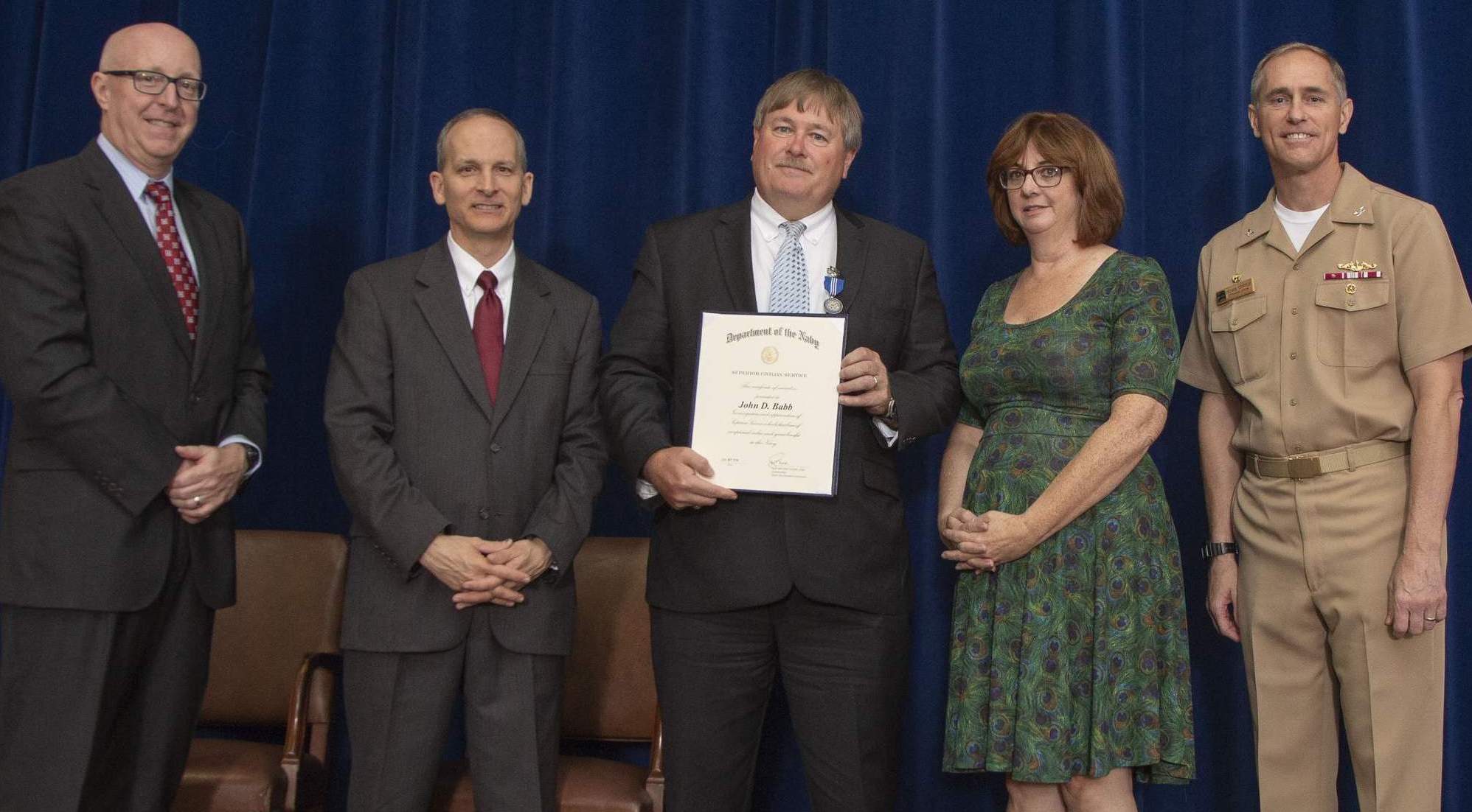John Babb civilian award from U.S. Navy
