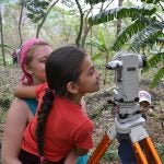 Kayla Kurtz lifts girl in Nicaragua