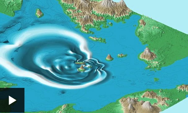 Krakatau tsunami simulation