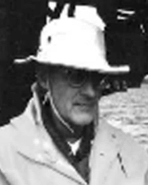 picture of conrad in a black and while filter