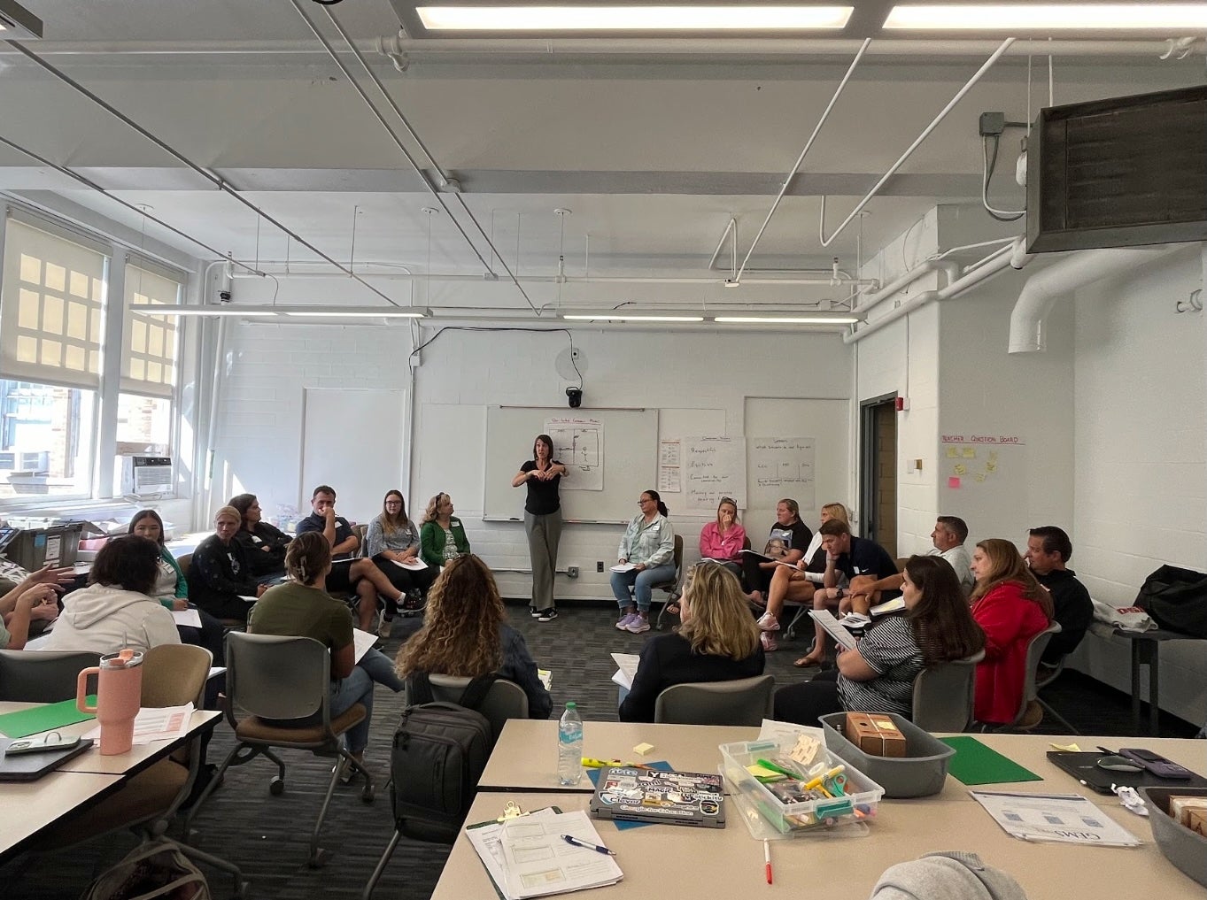 A GEMS-Net teachers-in-residence guides a professional learning workshop.