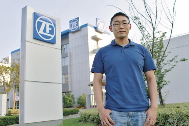Jimmy Li, a student in the U. of Rhode Island's International Engineering Program, is putting his mechanical engineering and Mandarin skills to use interning at an auto-parts maker near Shanghai.