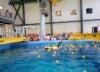 ROV Lil Rhody in the pool, with rubber ducks.