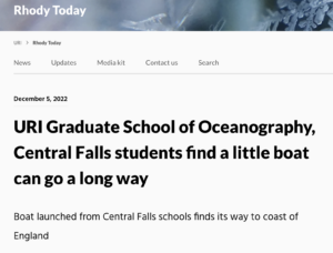 Miniboat Inspiration - Graduate School of Oceanography