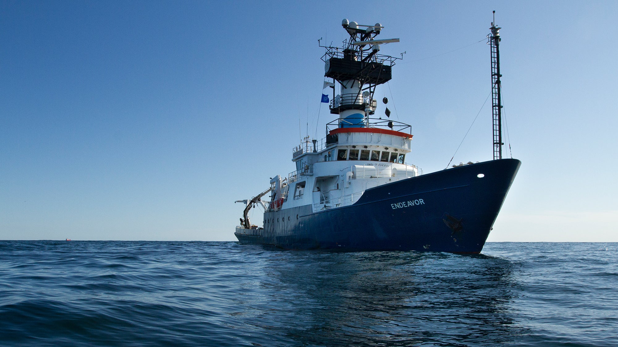Photo of Research Vessel Endeavor at sea.
