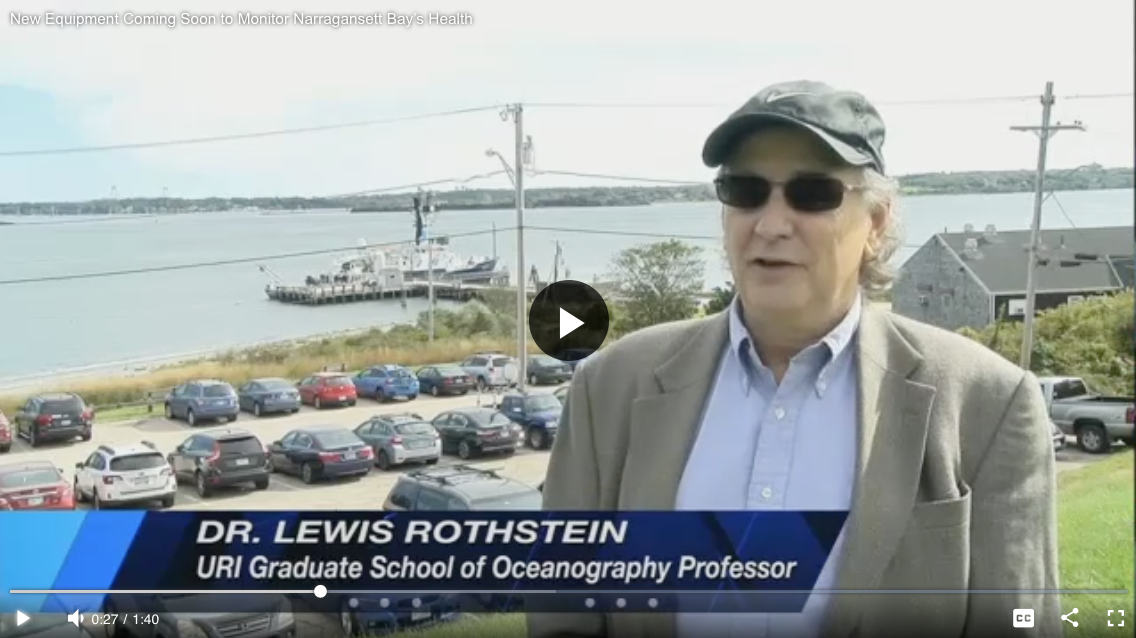 Still image of television interview with GSO professor Lewis Rothstein.