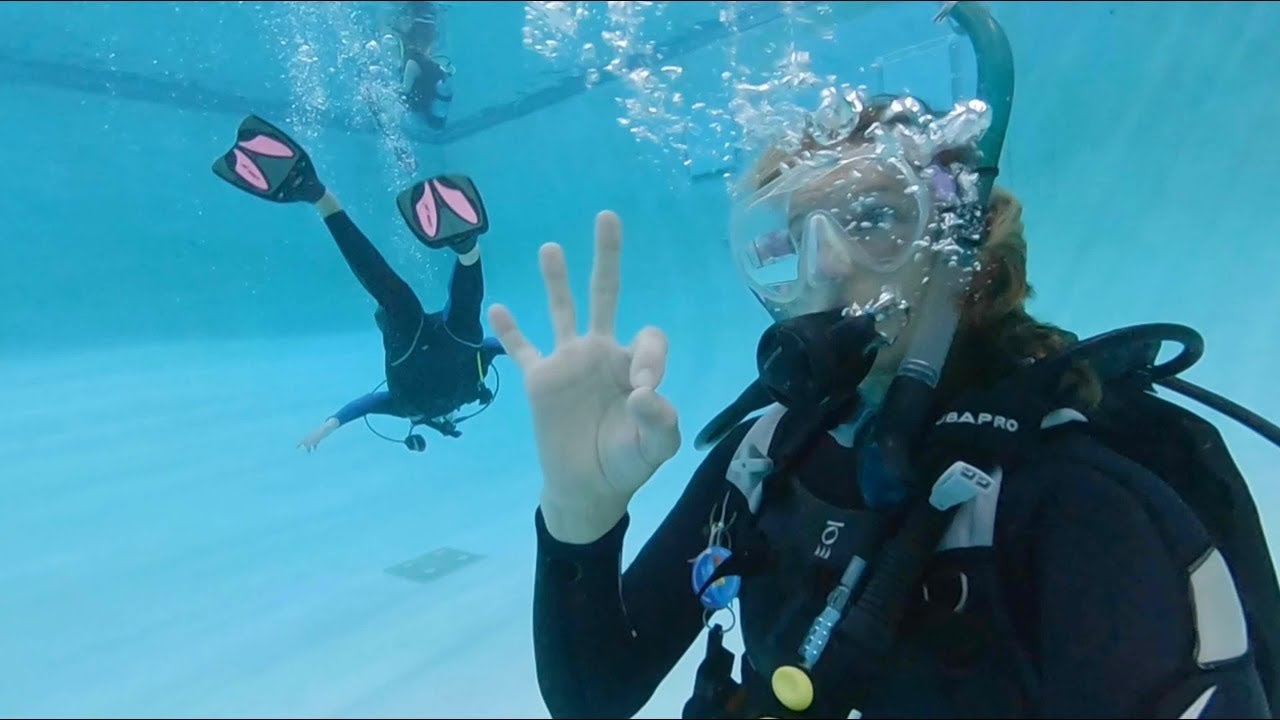Photo of Anya Hanson SCUBA diving.