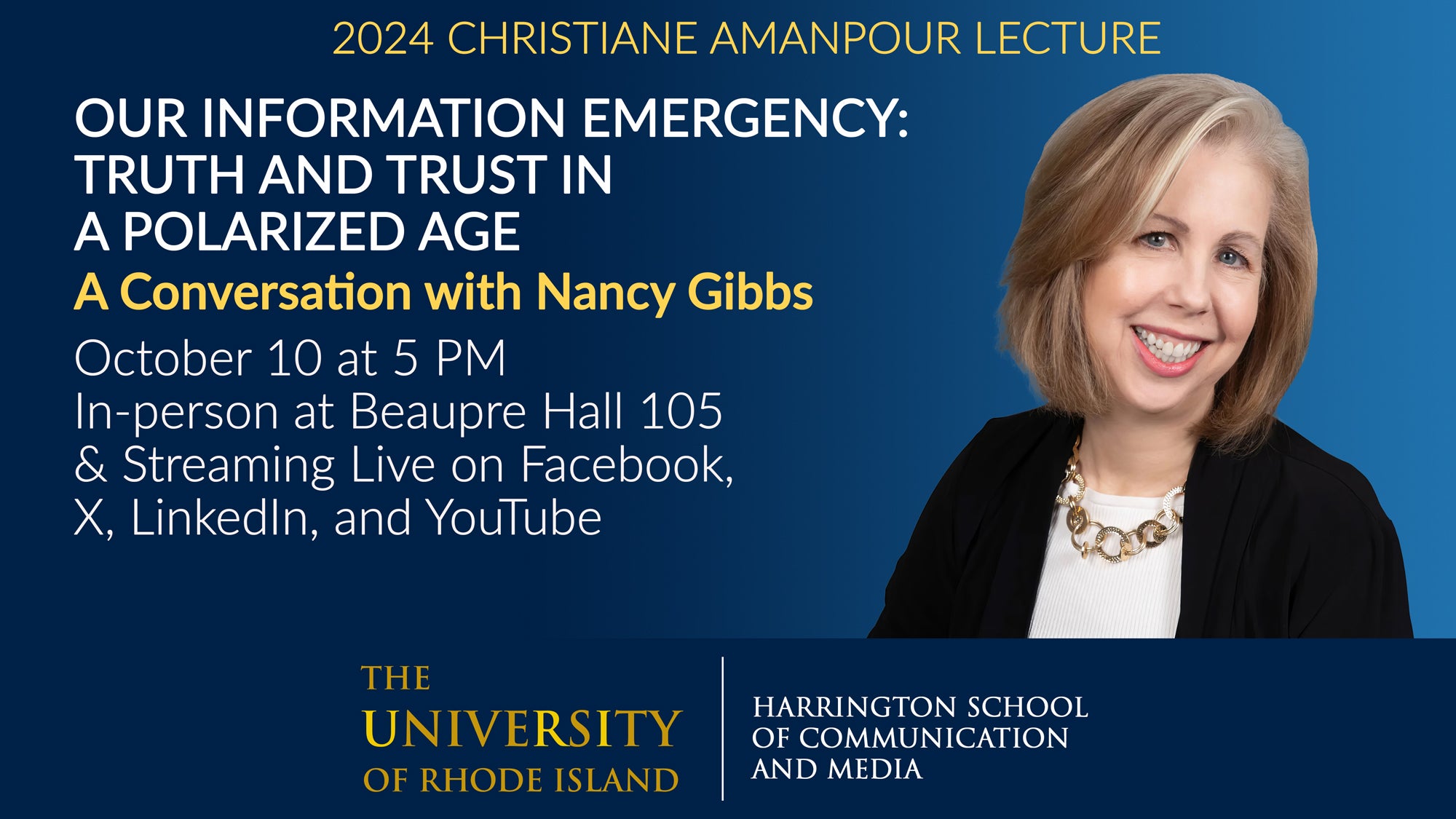 Our Information Emergency: Truth and Trust in a Polarized Age A Conversation with Nancy Gibbs