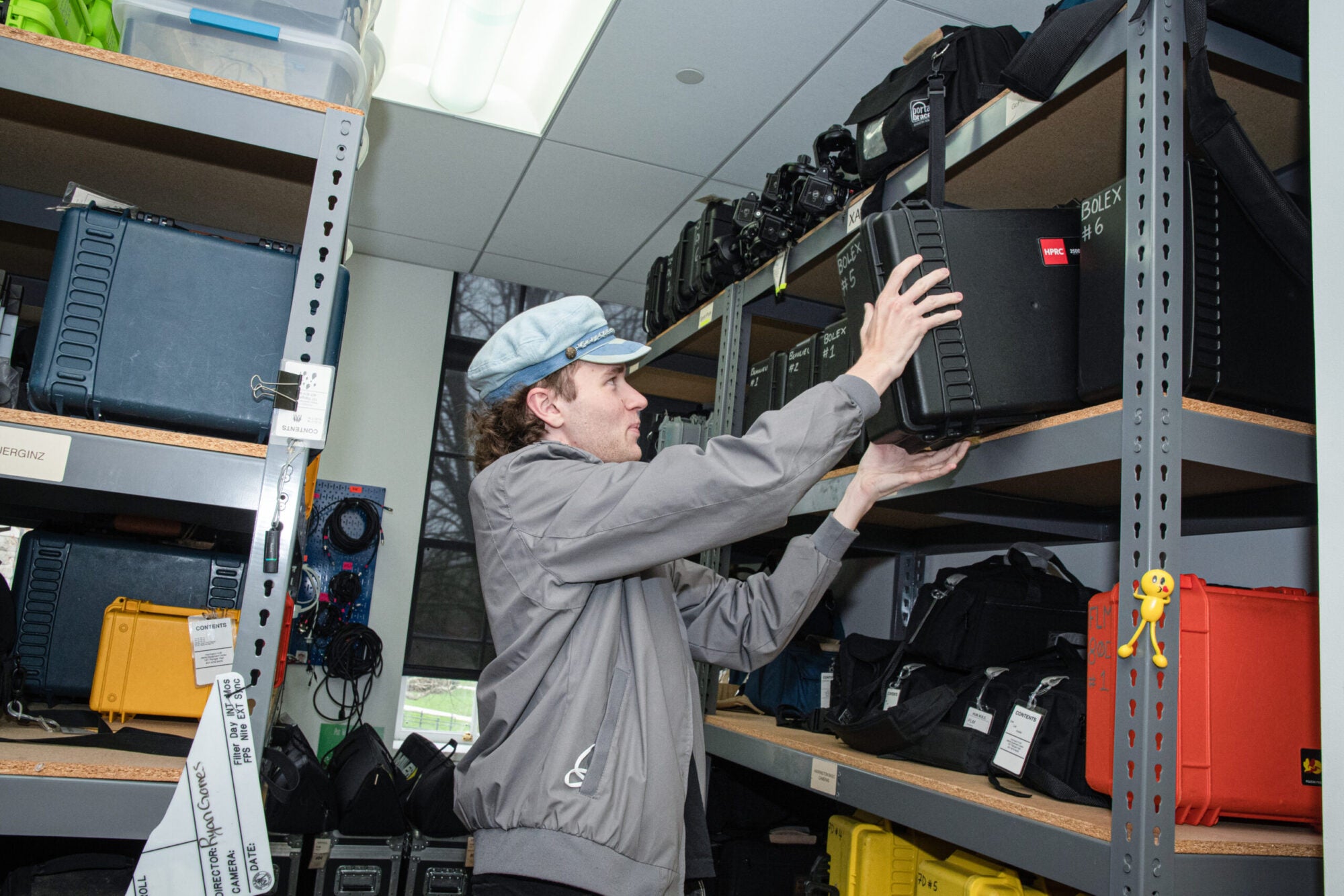 Students at the Harrington Hub in Ranger Hall. Harrington School of Communication and Media