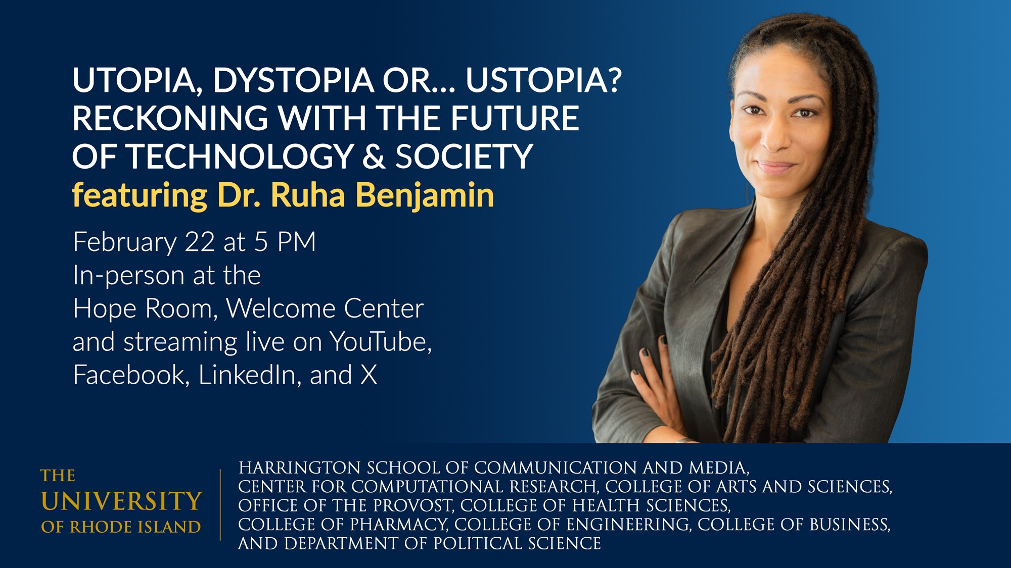 Utopia, Dystopia or… Ustopia? Reckoning with the Future of Technology & Society featuring Dr. Ruha Benjamin