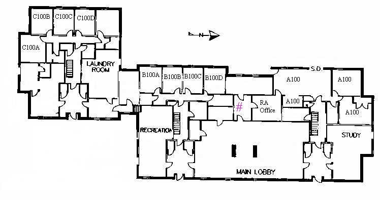 Ellery Hall floor plan