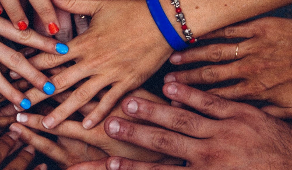 Interlocking hands