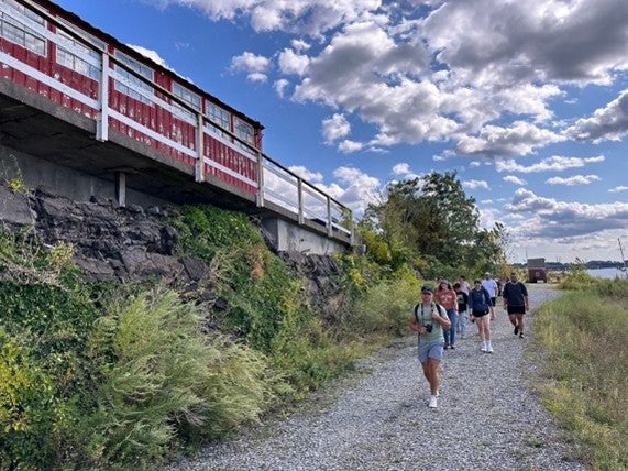 people on a trail