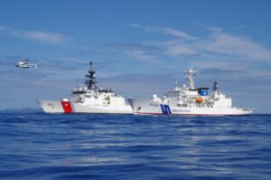 Image of USCG and Japanese Coast Guard vessels