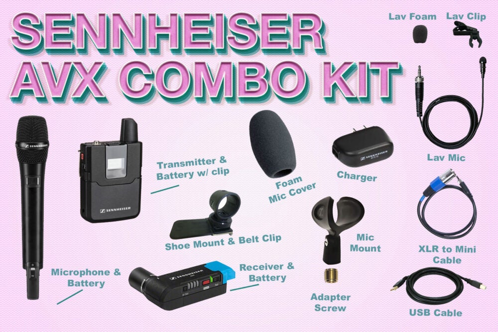 Sennheiser AVX Combo Wireless Mic Kit Media Equipment Center