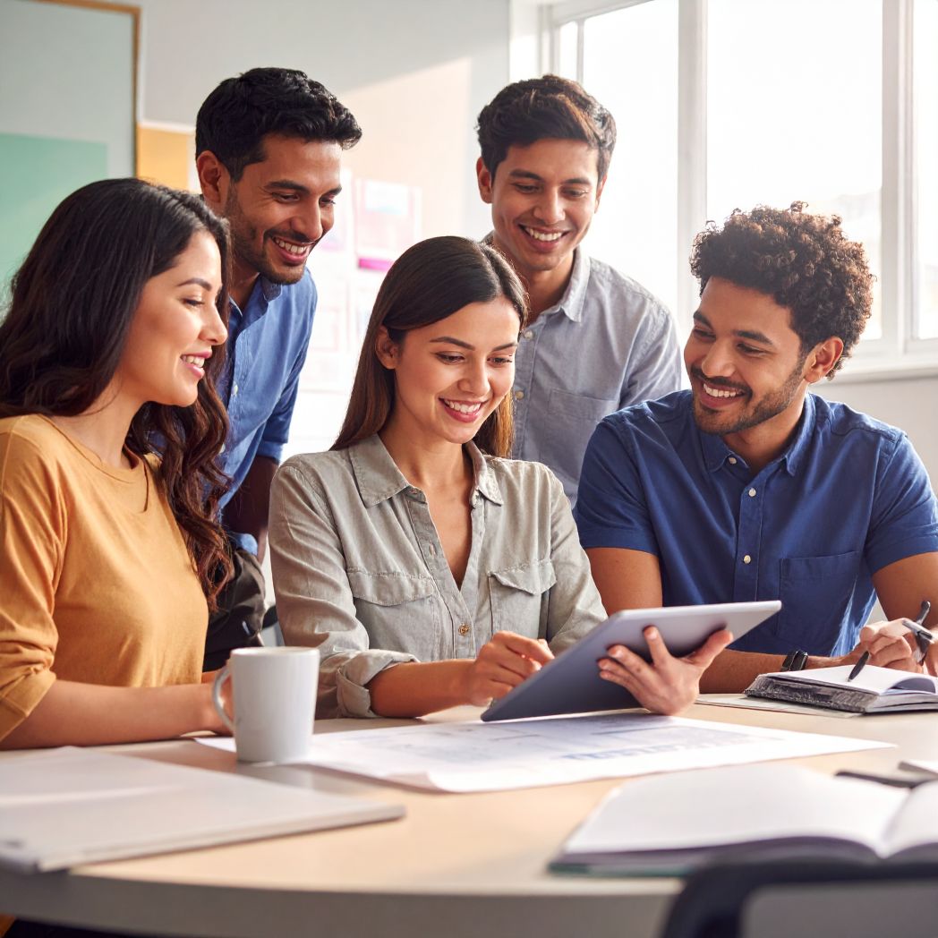 Group of people discussing