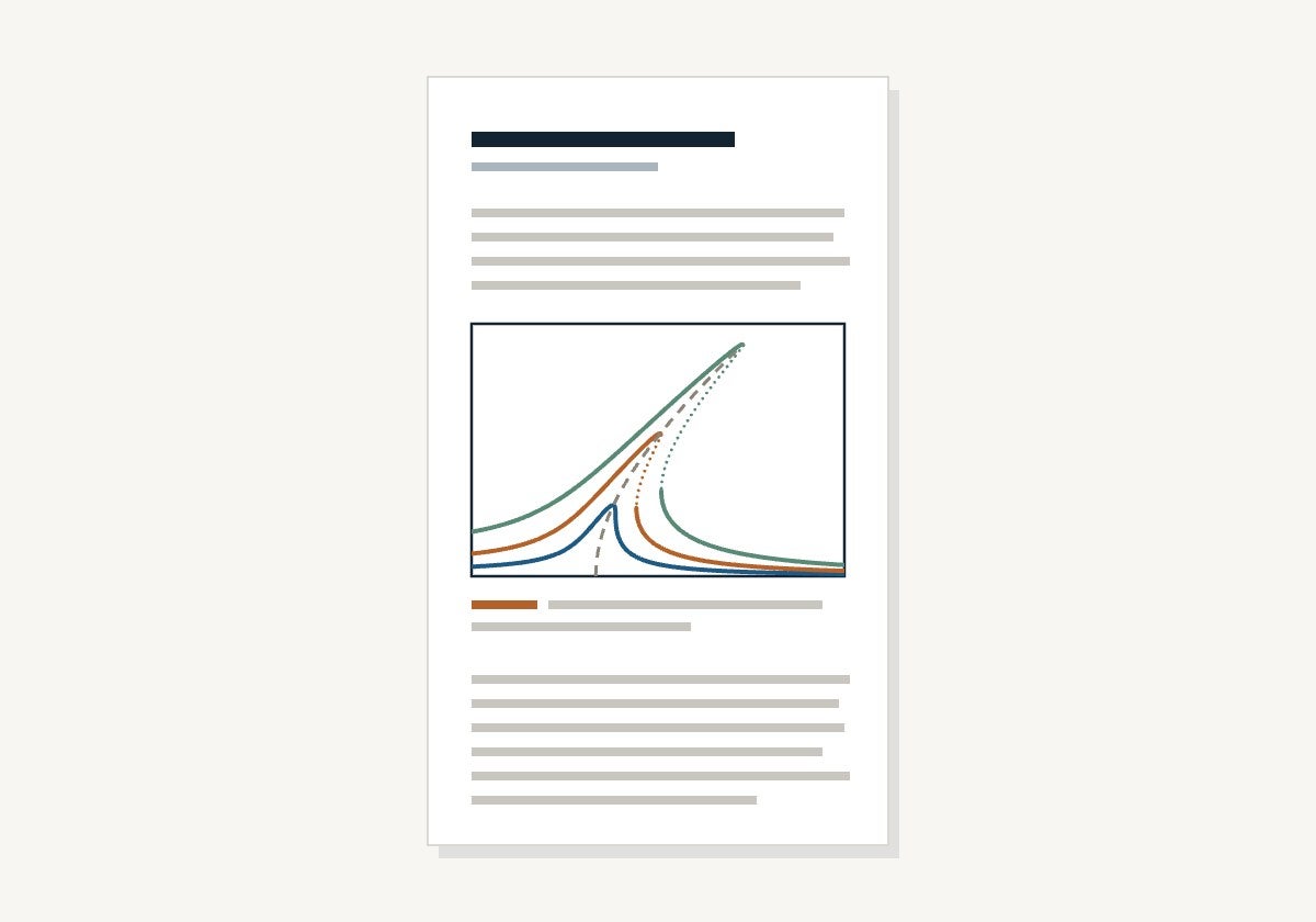 Paper page with a frequency response figure