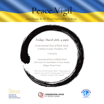 Join us for a Peace Vigil for Ukraine and all those displaced by violence. The vigil will take place at the International House of Rhode Island on Friday, March 18 at 4:30 pm.