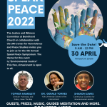 The Justice and Witness Committee at Beneficent Church in collaboration with the URI Center for Nonviolence and Peace Studies invites you to join us for the 4th Annual Speak Peace Symposium. The theme for the even it, "Environmental Justice". This free, virtual even is open to all.  Save the date! 9:00am-12pm, April 30th 2022