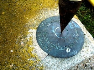 Old fashioned metal compass