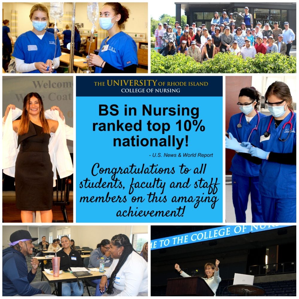 URI College of Nursing undergraduate program ranked among top 10