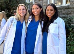 URI College of Nursing students were symbolically welcomed into the healthcare professions during the semi0annual White Coat Ceremony on the Kingston Campus.