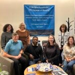 URI College of Nursing Associate Dean for Research and Scholarship Patricia Cioe (standing, second from right), who served as host for URI, has been a member of the International Nursing Network for HIV Research since 2016 and previously served as the founding President of the Rhode Island Chapter of ANAC.
